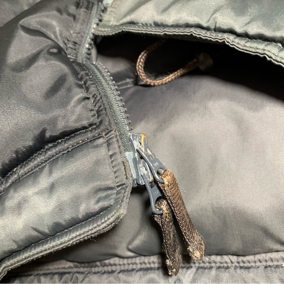 Gap Down Filled Puffer Coat Jacket Parka black  Hooded size Small Winter Nylon - Picture 3 of 12